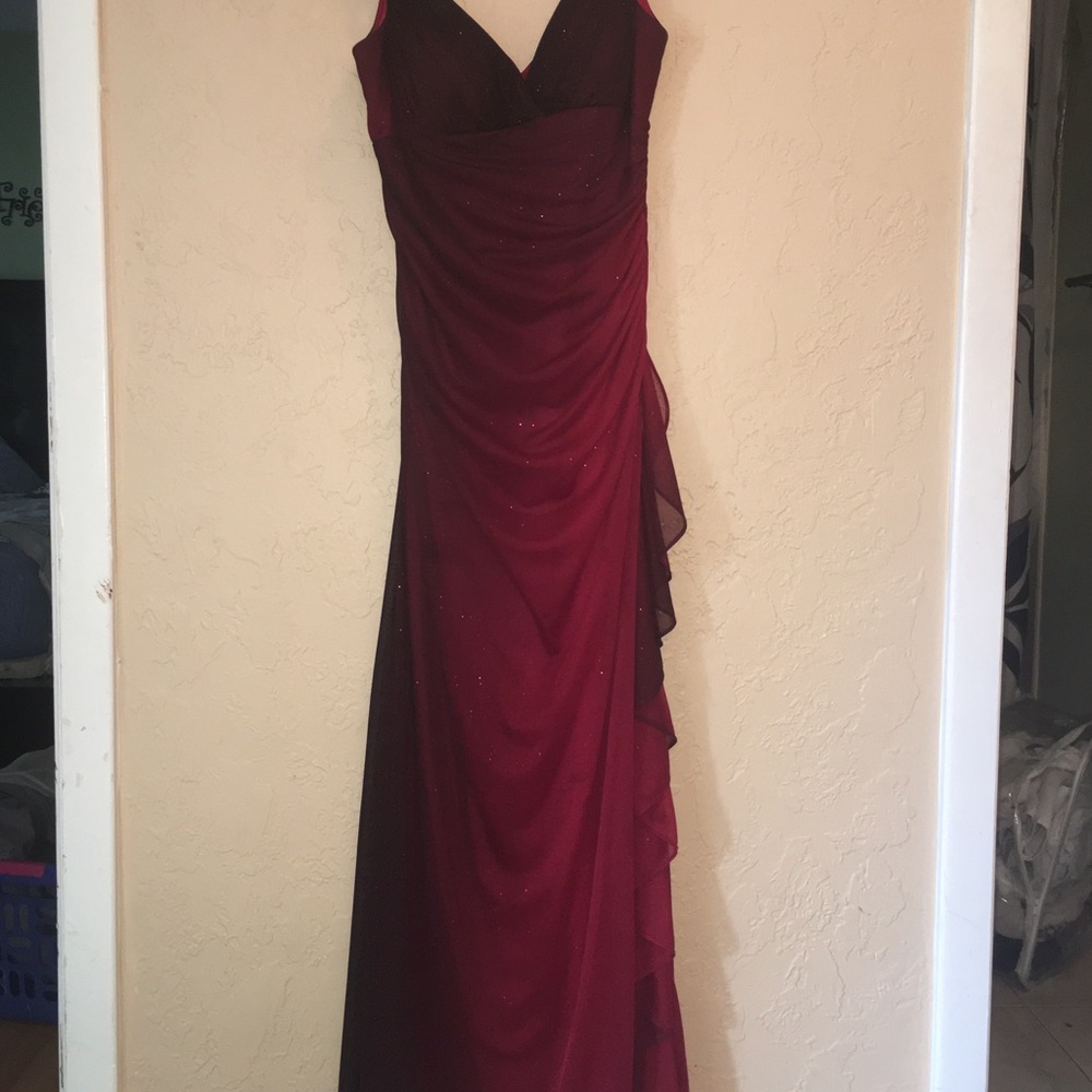 Red Ombré long dress
